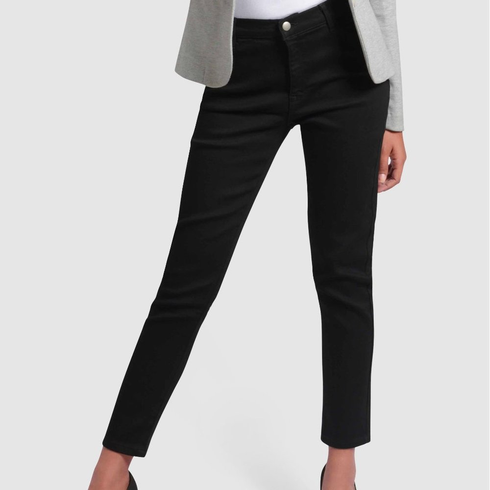 OLGYN Women’s Slim Fit Stretch Black Denim Pant - Picture 1 of 5